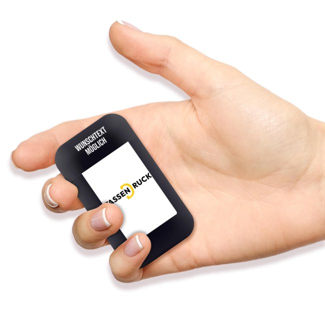 Elektro-Feuerzeug schwarz-matt mit Logo und Wunschtext