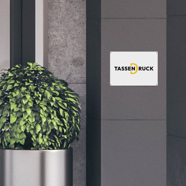 Metallschilder aus Aluminium  - Querformat - 3  Gr&ouml;&szlig;en