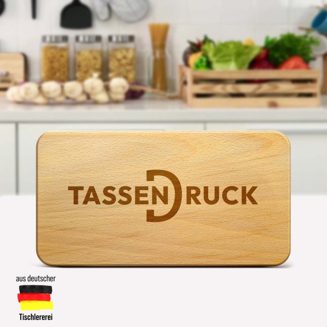 Kleines Holzbrett - Ge&ouml;ltes Buchenholz - 22,5 x 12,5 cm