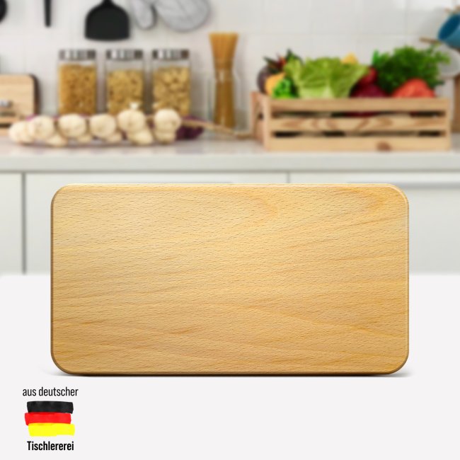 Kleines Holzbrett - Ge&ouml;ltes Buchenholz - 22,5 x 12,5 cm - ohne Veredlung