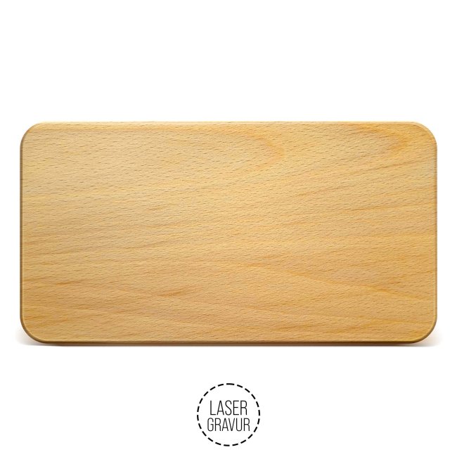 Kleines Holzbrett - Ge&ouml;ltes Buchenholz - 22,5 x 12,5 cm - ohne Veredlung