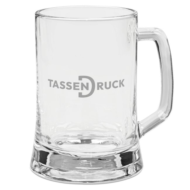 Glasbierkrug mit Henkel - 500 ml