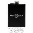 Flachmann aus Edelstahl - Schwarz - in zwei...