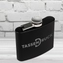 Flachmann aus Edelstahl - Schwarz - in zwei...