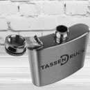 Flachmann aus Edelstahl - Silber - in zwei Gr&ouml;&szlig;en