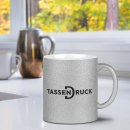 Glitzertasse aus Keramik - 300 ml -  6 Farbt&ouml;ne