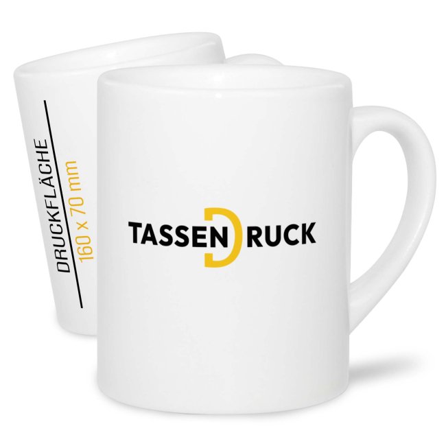 Tasse Berlin - Keramik weiß - 250 ml - inkl. Druck
