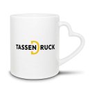 Tasse Valentin - Keramik wei&szlig; - mit Herzhenkel -...