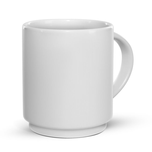 Stapeltasse Krumbach - Keramik wei&szlig; - stapelbar - 270 ml - ohne Druck