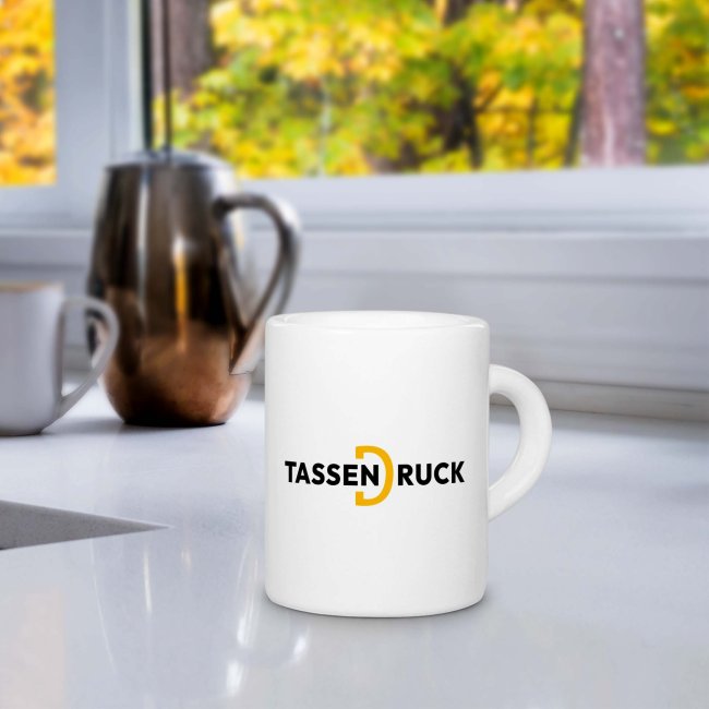 Espresso Tasse aus Keramik - Henkel rund - ohne Teller - 100 ml