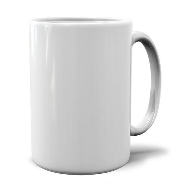 Tasse Jumbo - Keramik - Wei&szlig; - ohne Druck