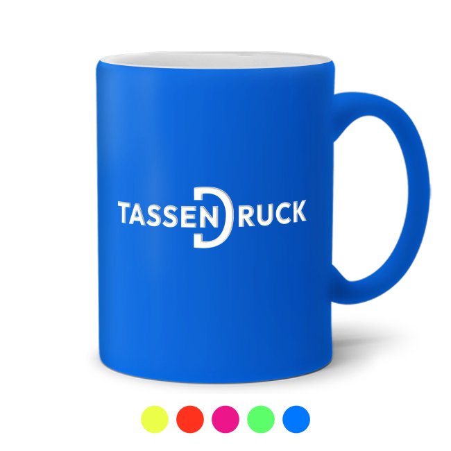 Tasse zum Gravieren in Neonfarben - 5 Farbt&ouml;ne - 300 ml