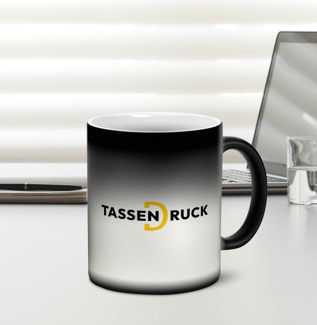 Zaubertasse - Farbwechseltasse - Schwarz - 300 ml