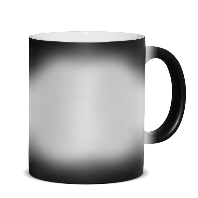 Zaubertasse - Farbwechseltasse - Schwarz - 300 ml - ohne Druck