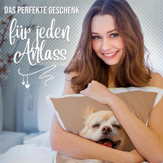 Fotokissen flauschig-weich - mit Foto und oder Text personalisieren - Gelb flauschig mit F&uuml;llung