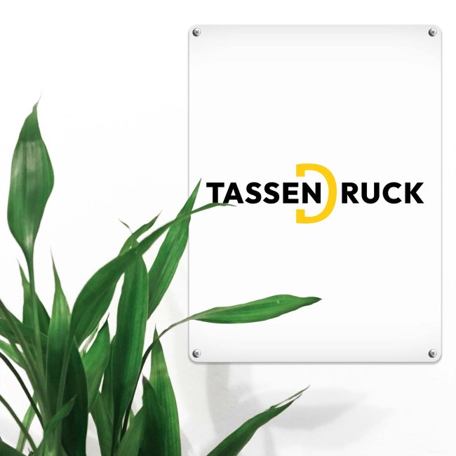 Metallschilder aus Wei&szlig;blech  - Hochformat - 4  Gr&ouml;&szlig;en