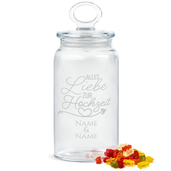 Herz & Heim® Champagnerglas Mit Gravur – Namen & Datum, 210 Ml, Bleifreies Kristallglas