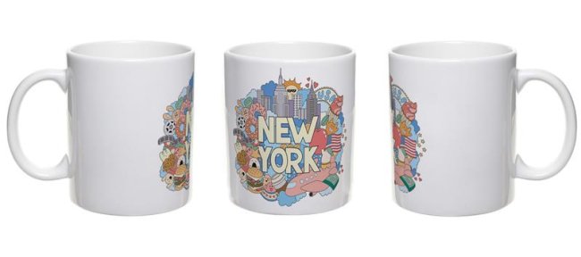 St&auml;dtetasse &quot;New York&quot; Wei&szlig;