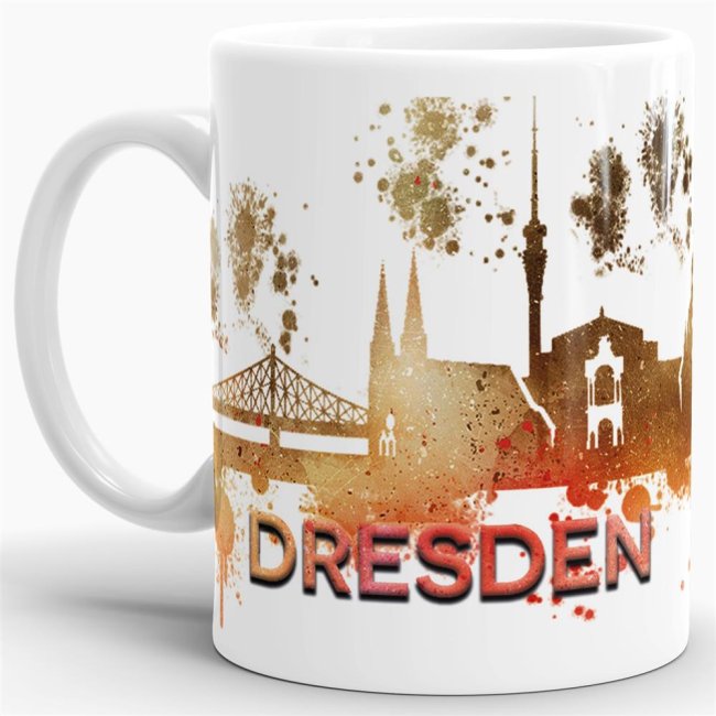 St&auml;dtetasse Dresden Skyline