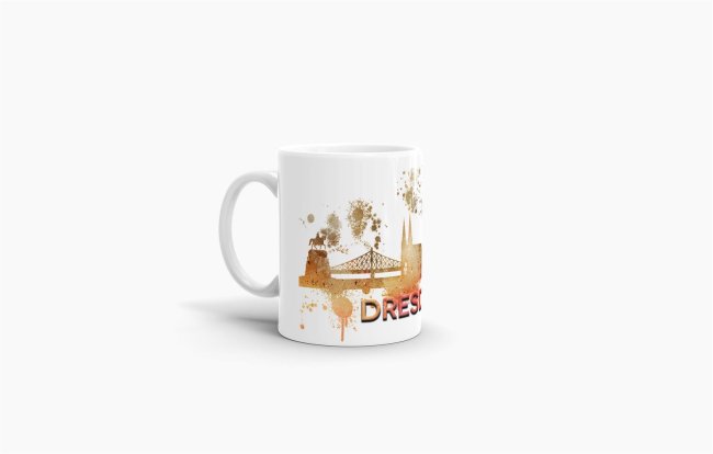 St&auml;dtetasse Dresden Skyline