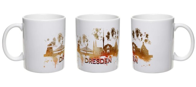 St&auml;dtetasse Dresden Skyline