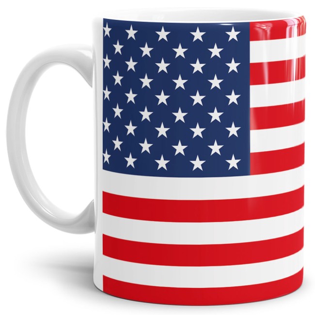 St&auml;dtetasse USA Flagge