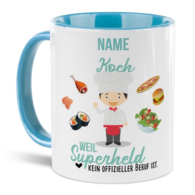 Berufe-Tasse f&uuml;r M&auml;nner - Koch - mit Name