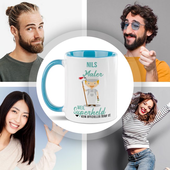 Berufe-Tasse f&uuml;r M&auml;nner - Maler - mit Name