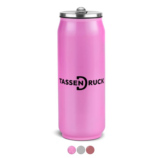 Trinkflasche in Cola-Form mit integriertem Trinkhalm - in drei Farben - 420 ml