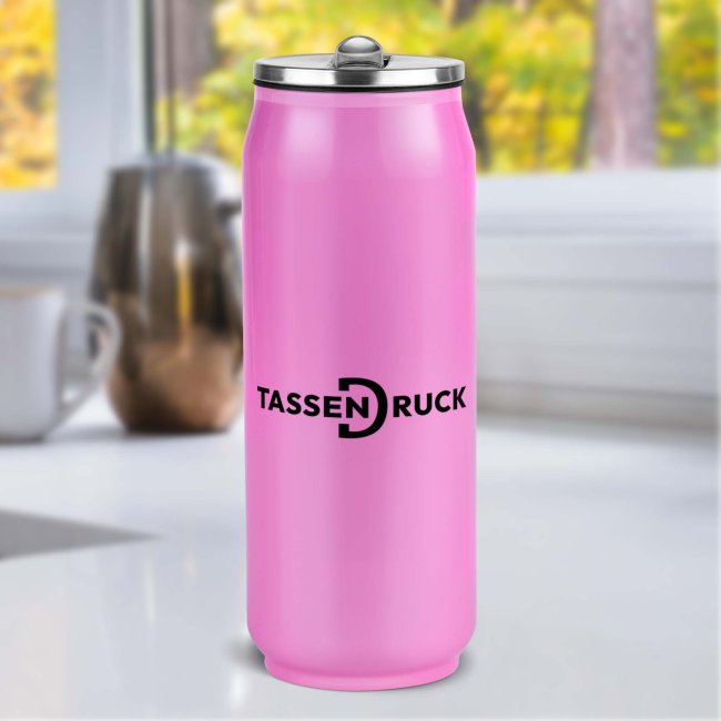 Trinkflasche in Cola-Form mit integriertem Trinkhalm - in drei Farben - 420 ml