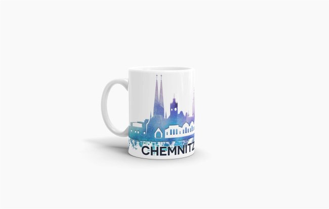 St&auml;dtetasse Chemnitz Skyline