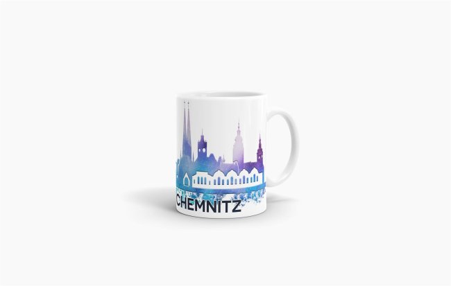 St&auml;dtetasse Chemnitz Skyline