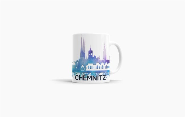 St&auml;dtetasse Chemnitz Skyline