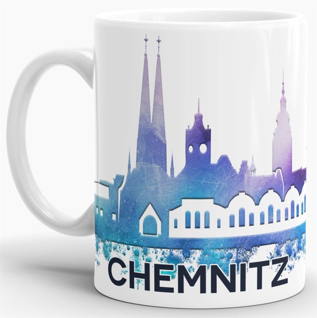 St&auml;dtetasse Chemnitz Skyline