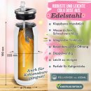 Edelstahl-Trinkflasche mit Name - Herzensmensch -...