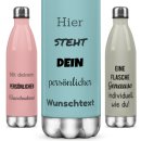 Edelstahl-Trinkflasche - mit Text selbst gestalten -...
