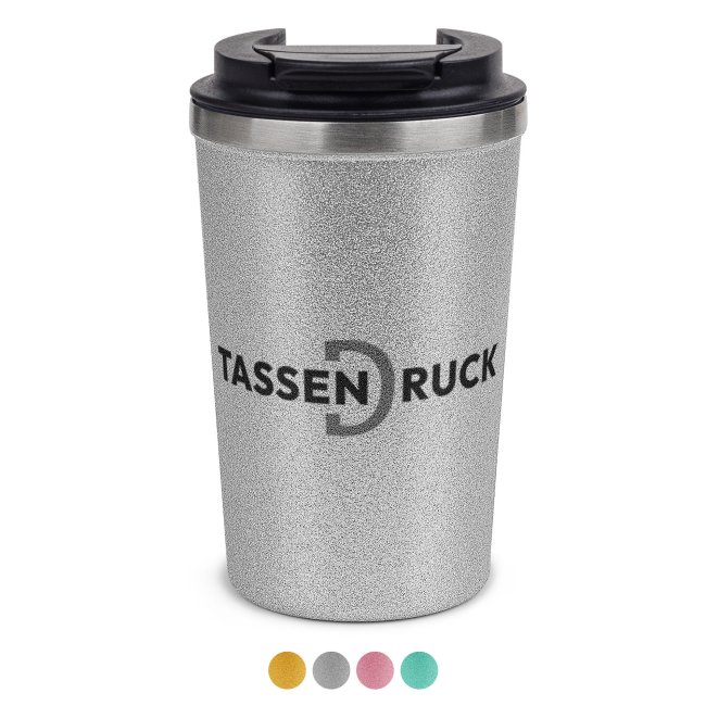 To-Go-Becher Glitzer - 350 ml - 4 Farbt&ouml;ne