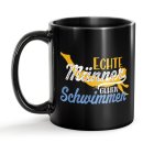 Schwarze Tasse mit Spruch - Echte M&auml;nner gehen...