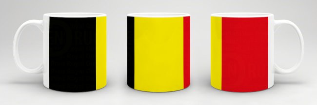 Flaggentasse Belgien Flagge