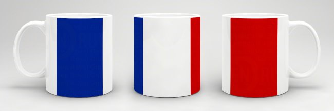Flaggentasse Frankreich Flagge