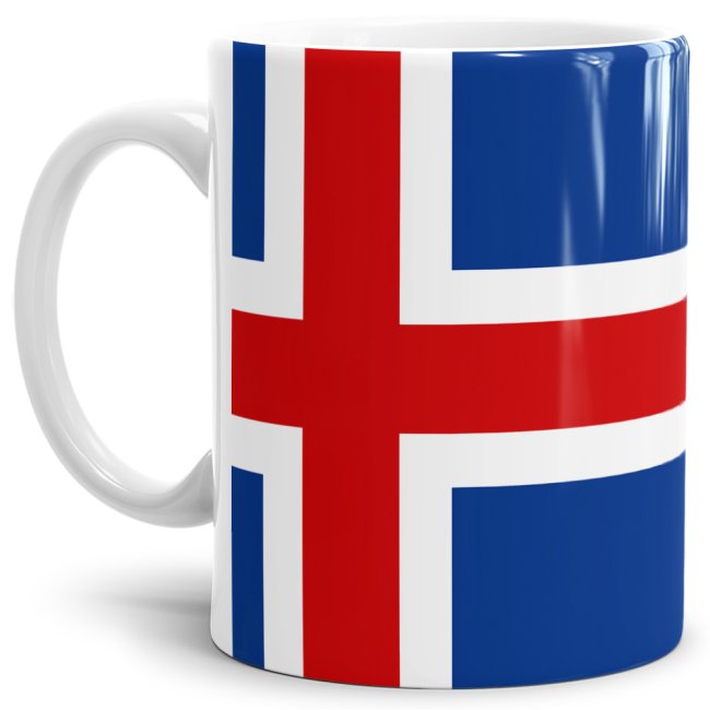 Flaggentasse Island Flagge