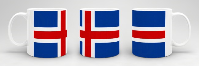Flaggentasse Island Flagge