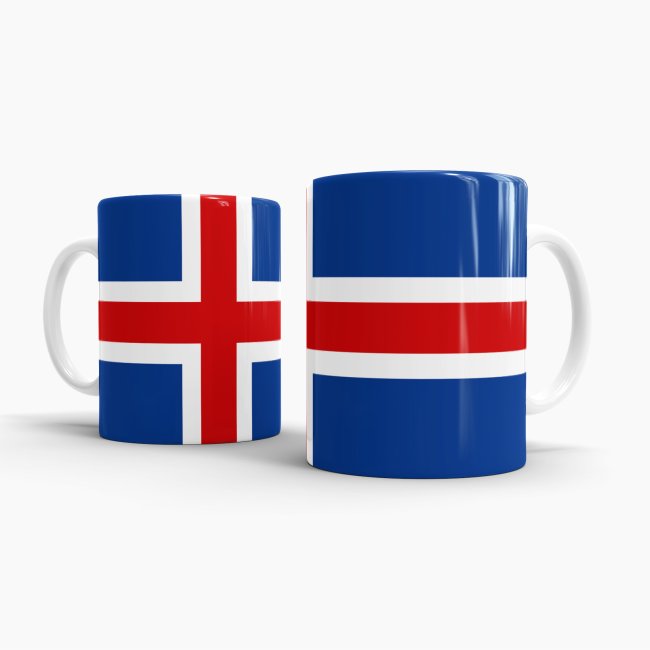 Flaggentasse Island Flagge