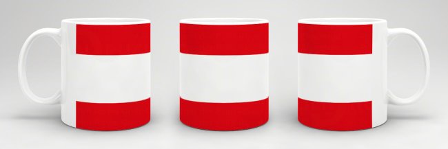Flaggentasse Oesterreich Flagge