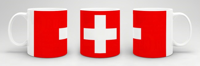 Flaggentasse Schweiz Flagge