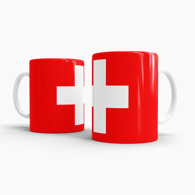 Flaggentasse Schweiz Flagge