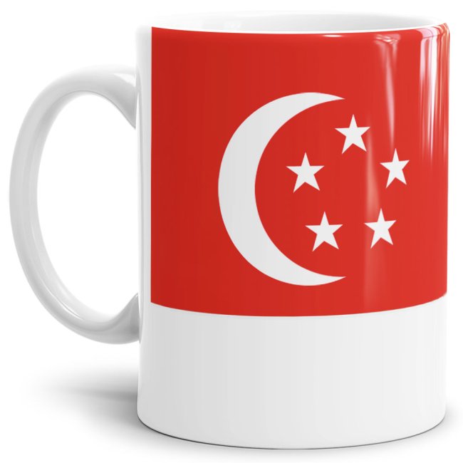 Flaggentasse Singapore Flagge