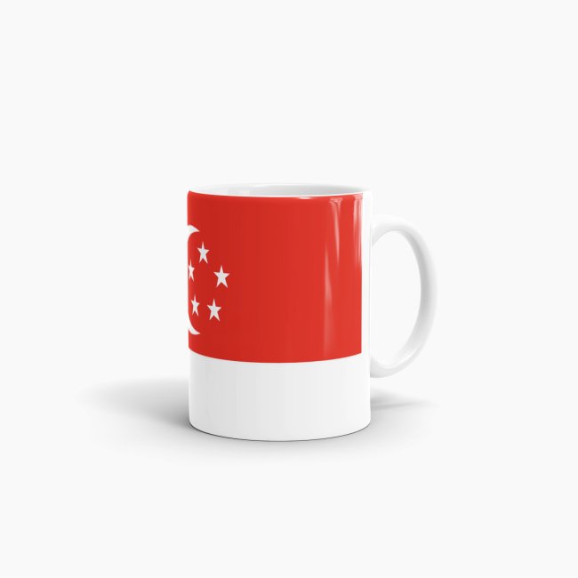 Flaggentasse Singapore Flagge