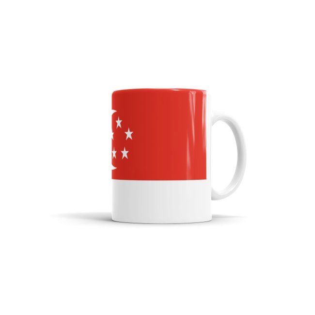Flaggentasse Singapore Flagge