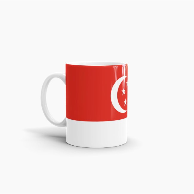 Flaggentasse Singapore Flagge